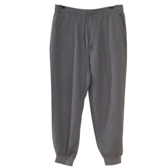 Magaschoni Gray Linen Joggers Size Large - Picture 1 of 3